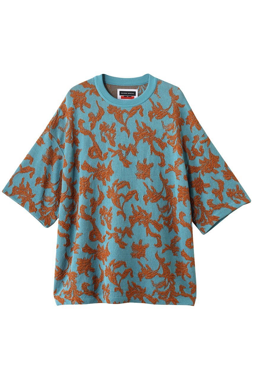 【メゾンスペシャル/MAISON SPECIAL】の【UNISEX】フラワーブリスタージャガードニット インテリア・キッズ・メンズ・レディースファッション・服の通販 founy(ファニー) 　ファッション　Fashion　レディースファッション　Ladies' Fashion Online　トップス・カットソー　Tops/Tshirt　ニット　Knit Tops　プルオーバー　Pullover　ユニセックス　Unisex　おすすめ　Recommend　ジャカード　Jacquard　トレンド　Trend　バランス　Balance　ボトム　Bottom　ワイド　Wide　エレガント 上品　Elegant　NEW・新作・新着・新入荷　New Arrivals　BLU(ブルー)|ID: prp329100004592253 ipo3291000000032602024