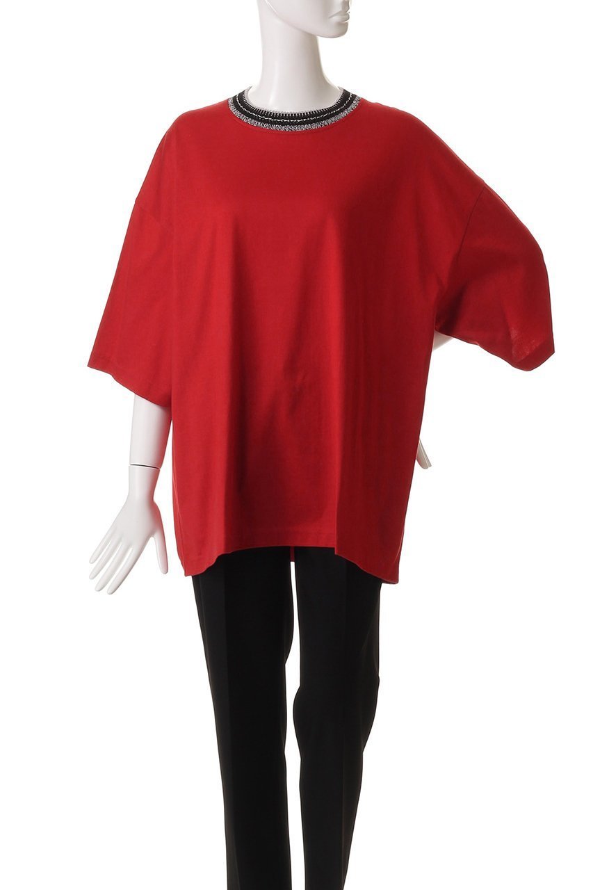 【メゾンスペシャル/MAISON SPECIAL】の【UNISEX】襟リブニット切替 Tシャツ 人気、トレンドファッション・服の通販 founy(ファニー) 　ファッション　Fashion　レディースファッション　Ladies' Fashion Online　トップス・カットソー　Tops/Tshirt　ニット　Knit Tops　シャツ/ブラウス　Shirts/Blouses　ロング / Tシャツ　T-Shirts　カットソー　Cut and Sewn　ユニセックス　Unisex　ショート　Short　ジャカード　Jacquard　スリーブ　Sleeve　バランス　Balance　リブニット　Rib Knit　リラックス　Relax　エレガント 上品　Elegant　切替　Switching　NEW・新作・新着・新入荷　New Arrivals　無地　Plain Color　other-2|ID: prp329100004592254 ipo3291000000032602034