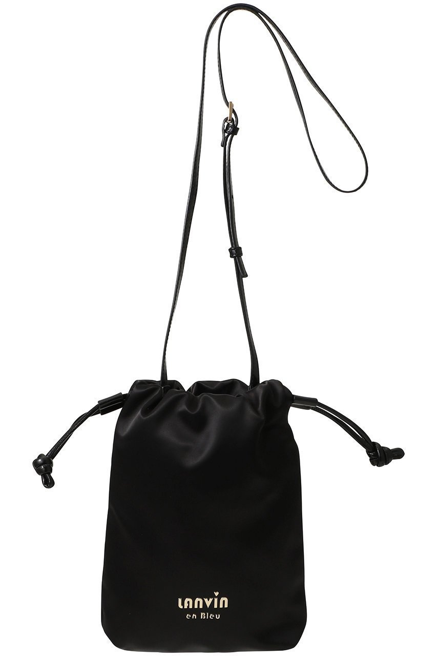 【ランバン オン ブルー/LANVIN en Bleu】のサテンドロストショルダーバッグ インテリア・キッズ・メンズ・レディースファッション・服の通販 founy(ファニー) 　ファッション　Fashion　レディースファッション　Fashion for Women　バッグ　Bags　サテン　Satin, Glossy Fabric　パーティ　Party, Party Style　ポーチ　Pouch, Small Case　エレガント 上品　Elegant　財布　Wallet, Purse　ブラック|ID: prp329100004592255 ipo3291000000035691634