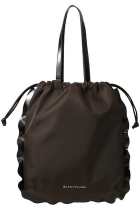 【ランバン オン ブルー/LANVIN en Bleu】 コンビフリルドロストトートバッグ人気、トレンドファッション・服の通販 founy(ファニー) ファッション Fashion レディースファッション Fashion for Women バッグ Bags フリル Frill, Ruffle |ID:prp329100004592256