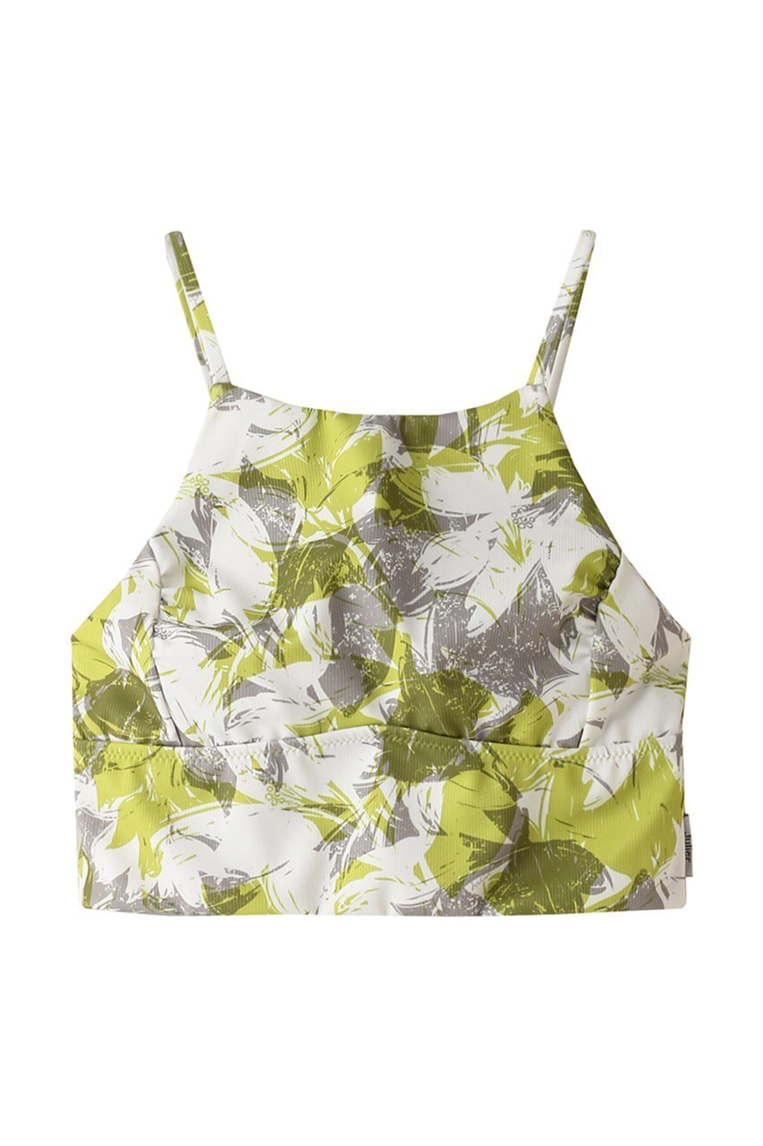 【ジュリエ/Julier】のribone flowerプリントショートトップ インテリア・キッズ・メンズ・レディースファッション・服の通販 founy(ファニー) 　ファッション　Fashion　レディースファッション　Ladies' Fashion Online　トップス・カットソー　Tops/Tshirt　スポーツウェア　Sportswear　スポーツ トップス　Sports Tops　アンダー　Under　ショート　Short　スポーツ　Sports　ビッグ　Big　ビーチ　Beach　フラワー　Flower　再入荷　Restock/Back In Stock/Re Arrival　グリーン|ID: prp329100004592258 ipo3291000000032602059