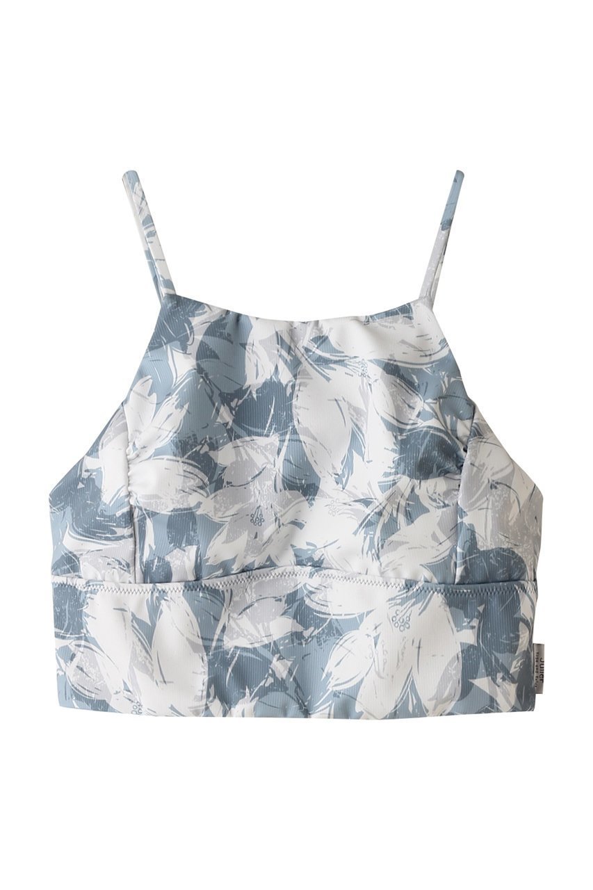 【ジュリエ/Julier】のribone flowerプリントショートトップ インテリア・キッズ・メンズ・レディースファッション・服の通販 founy(ファニー) 　ファッション　Fashion　レディースファッション　Ladies' Fashion Online　トップス・カットソー　Tops/Tshirt　スポーツウェア　Sportswear　スポーツ トップス　Sports Tops　アンダー　Under　ショート　Short　スポーツ　Sports　ビッグ　Big　ビーチ　Beach　フラワー　Flower　再入荷　Restock/Back In Stock/Re Arrival　ブルー|ID: prp329100004592258 ipo3291000000032602060