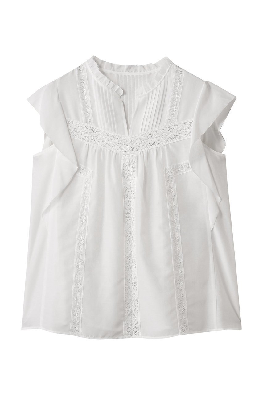 【アナイ/ANAYI】のコットンシルクレースコンビブラウス 人気、トレンドファッション・服の通販 founy(ファニー) 　ファッション　Fashion　レディースファッション　Fashion for Women　トップス・カットソー　Cut & Sew Tops　シャツ・ブラウス・オフィスカジュアル　Elegant Blouses & Button-Ups　コンビ　Combo, Combination Style　ショート　Short, Short Length　シルク　Silk, 100% Silk　スリーブ　Sleeve, Long Sleeve / Short Sleeve　ダウン　Down, Puffer　フェミニン　Feminine, Girly　ラッフル　Ruffle, Frill　レース　Lace, Lace Fabric　 other-1|ID: prp329100004592273 ipo3291000000036392527