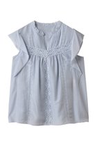 【アナイ/ANAYI】のコットンシルクレースコンビブラウス ブルー|ID:prp329100004592273