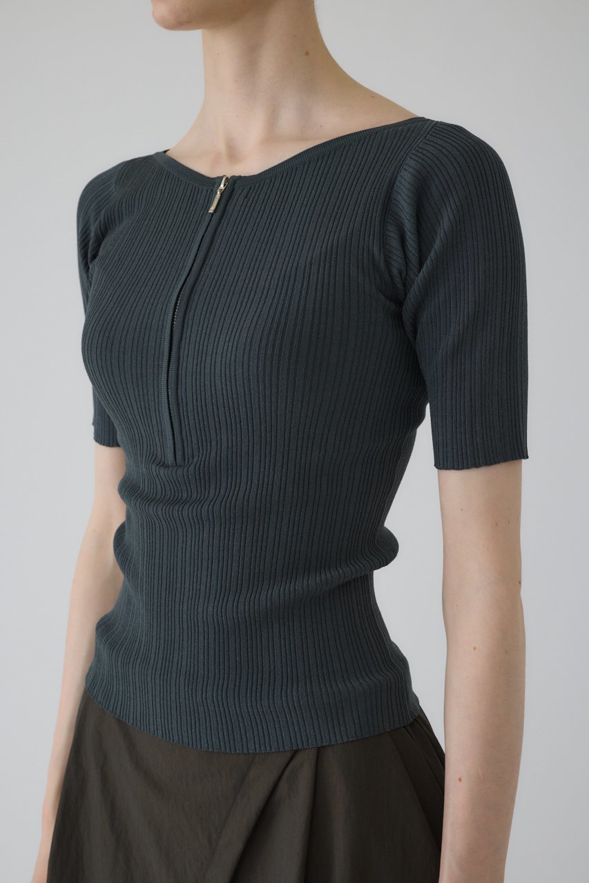 【リムアーク/RIM.ARK】の【7/2 10:00販売開始】Rib zipper knit tops/ニット 人気、トレンドファッション・服の通販 founy(ファニー) 　ファッション　Fashion　レディースファッション　Ladies' Fashion Online　トップス・カットソー　Tops/Tshirt　ニット　Knit Tops　プルオーバー　Pullover　アクセサリー　Accessories　ジップ　Zip　フィット　Fit　リブニット　Rib Knit　NEW・新作・新着・新入荷　New Arrivals　other-2|ID: prp329100004592280 ipo3291000000032602211