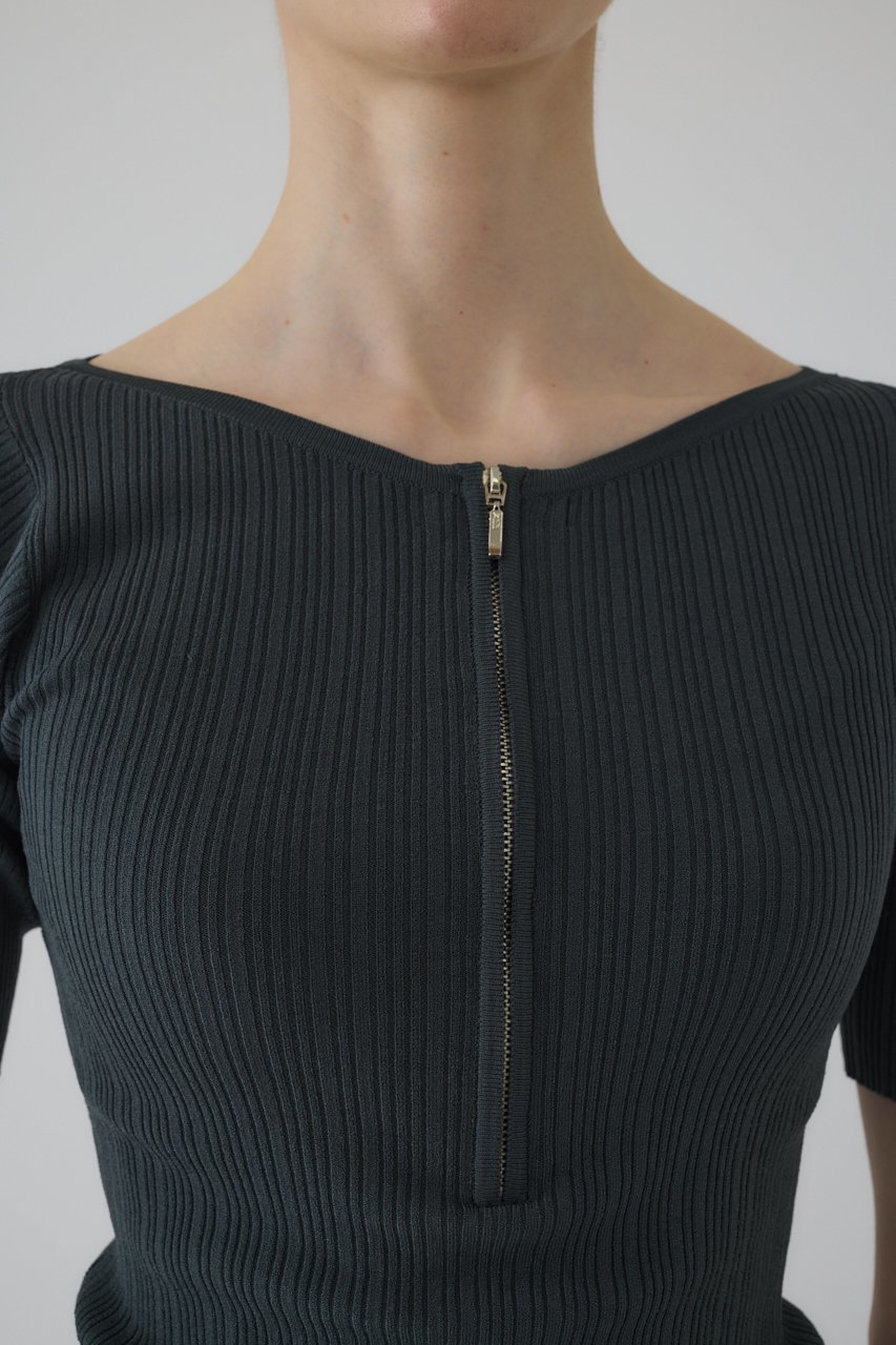 【リムアーク/RIM.ARK】の【7/2 10:00販売開始】Rib zipper knit tops/ニット 人気、トレンドファッション・服の通販 founy(ファニー) 　ファッション　Fashion　レディースファッション　Ladies' Fashion Online　トップス・カットソー　Tops/Tshirt　ニット　Knit Tops　プルオーバー　Pullover　アクセサリー　Accessories　ジップ　Zip　フィット　Fit　リブニット　Rib Knit　NEW・新作・新着・新入荷　New Arrivals　other-6|ID: prp329100004592280 ipo3291000000032602215