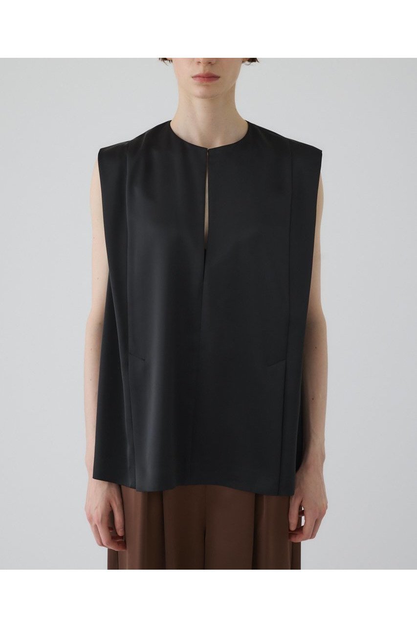 【リムアーク/RIM.ARK】の【7/2 10:00販売開始】Satin chic vest/ベスト インテリア・キッズ・メンズ・レディースファッション・服の通販 founy(ファニー) 　ファッション　Fashion　レディースファッション　Ladies' Fashion Online　トップス・カットソー　Tops/Tshirt　ニット　Knit Tops　ベスト/ジレ　Gilets/Vests　プルオーバー　Pullover　おすすめ　Recommend　オケージョン　Occasion　サテン　Satin　セットアップ　Set Up　フロント　Front　ベスト　Vest　ラグジュアリー　Luxury　NEW・新作・新着・新入荷　New Arrivals　ブラック|ID: prp329100004592282 ipo3291000000032602229