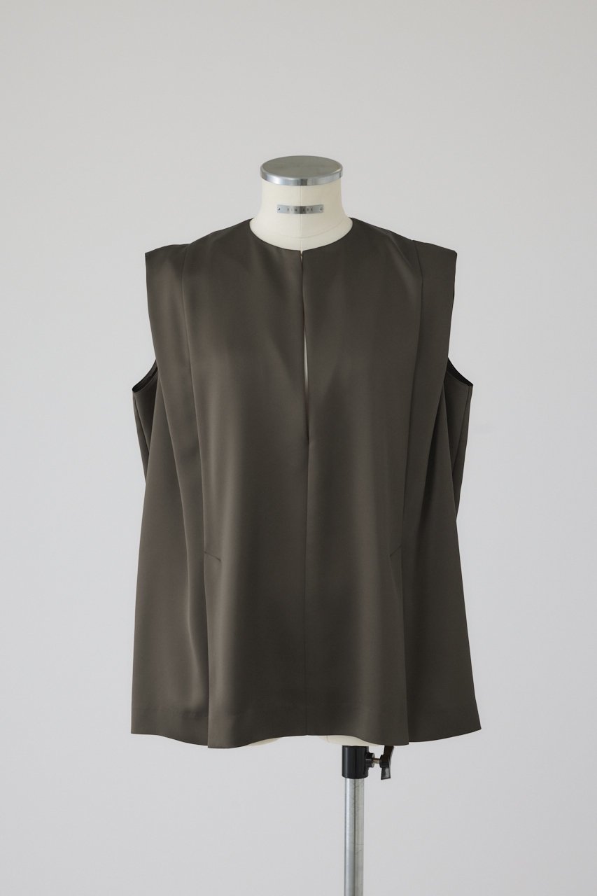 【リムアーク/RIM.ARK】の【7/2 10:00販売開始】Satin chic vest/ベスト インテリア・キッズ・メンズ・レディースファッション・服の通販 founy(ファニー) 　ファッション　Fashion　レディースファッション　Ladies' Fashion Online　トップス・カットソー　Tops/Tshirt　ニット　Knit Tops　ベスト/ジレ　Gilets/Vests　プルオーバー　Pullover　おすすめ　Recommend　オケージョン　Occasion　サテン　Satin　セットアップ　Set Up　フロント　Front　ベスト　Vest　ラグジュアリー　Luxury　NEW・新作・新着・新入荷　New Arrivals　カーキ|ID: prp329100004592282 ipo3291000000032602230
