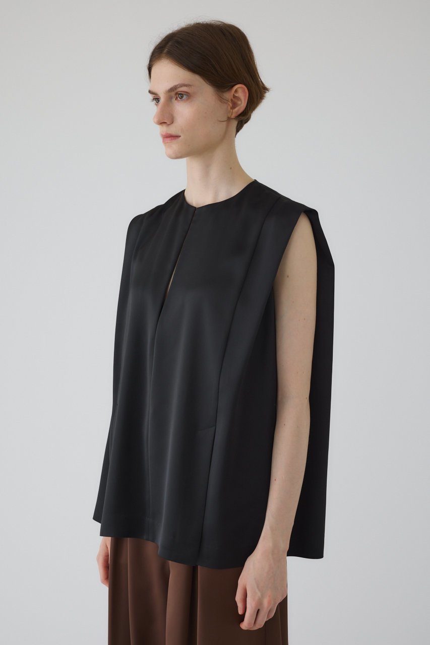 【リムアーク/RIM.ARK】のSatin chic vest/ベスト 人気、トレンドファッション・服の通販 founy(ファニー) 　ファッション　Fashion　レディースファッション　Fashion for Women　トップス・カットソー　Cut & Sew Tops　ニット　Knit Tops & Sweaters　ベスト&ジレ / 重ね着スタイル　Vests & Gilets　カジュアルプルオーバー・ニットトップス　Pullovers & Knit Tops / Casual Pullovers　おすすめ　Recommended / Our Picks　オケージョン　Occasion Wear　サテン　Satin, Glossy Fabric　セットアップ　Set-Up, Coordinated Outfit　フロント　Front, Front Design　ベスト　Vest, Waistcoat　ラグジュアリー　Luxury, Elegant　other-2|ID: prp329100004592282 ipo3291000000033035921