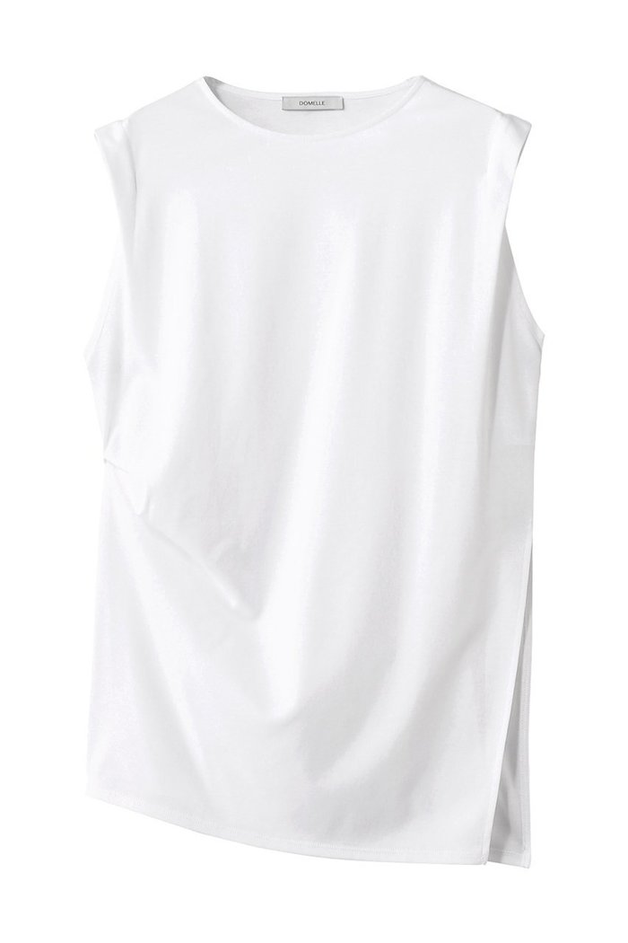 【ドメル/DOMELLE】のノースリーブ ジャージトップ インテリア・キッズ・メンズ・レディースファッション・服の通販 founy(ファニー) https://founy.com/ ファッション Fashion レディースファッション Ladies' Fashion Online トップス・カットソー Tops/Tshirt キャミソール / ノースリーブ No Sleeves シャツ/ブラウス Shirts/Blouses 2025年 2025 2025-2026秋冬・A/W Aw/Autumn/Winter/Fw/Fall/2025-2026 なめらか Smooth アシンメトリー Asymmetry インナー Inner カーディガン Cardigan ジャケット Jacket ノースリーブ No Sleeve エレガント 上品 Elegant A/W・秋冬 Aw・Autumn/Winter・Fw・Fall-Winter |ID: prp329100004592285 ipo3291000000032602257