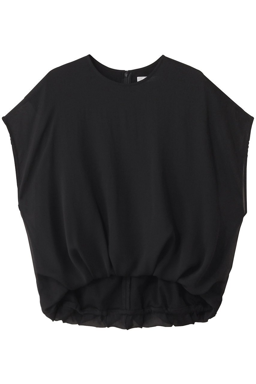 【ドメル/DOMELLE】のダブル レイヤード トップ インテリア・キッズ・メンズ・レディースファッション・服の通販 founy(ファニー) 　ファッション　Fashion　レディースファッション　Ladies' Fashion Online　トップス・カットソー　Tops/Tshirt　シャツ/ブラウス　Shirts/Blouses　2025年　2025　2025-2026秋冬・A/W　Aw/Autumn/Winter/Fw/Fall/2025-2026　シアー　Sheer　ショート　Short　スリーブ　Sleeve　ダブル　Double　デニム　Denim　A/W・秋冬　Aw・Autumn/Winter・Fw・Fall-Winter　ブラック×ブラック|ID: prp329100004592308 ipo3291000000032602412