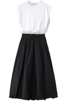 【ドメル/DOMELLE】のMIXED ファブリックドレス 人気、トレンドファッション・服の通販 founy(ファニー) ファッション Fashion レディースファッション Fashion for Women ワンピース Dresses フォーマル・パーティードレス・結婚式用ドレス Elegant & Casual Dresses チュニック Tunic Tops & Dresses エレガント 上品 Elegant チュニック Tunic, Long Top ドレス Dress, One-Piece フェミニン Feminine, Girly ロング Long, Long-Length thumbnail ホワイト×ブラック|ID: prp329100004592309 ipo3291000000035613645