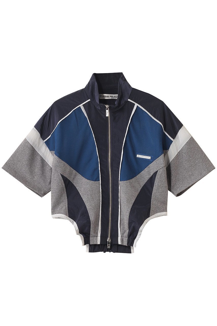 【プランク プロジェクト/PRANK PROJECT】のハーフスリーブメッシュトラックブルゾン / Half Sleeve Mesh Track Jacket インテリア・キッズ・メンズ・レディースファッション・服の通販 founy(ファニー) 　ファッション　Fashion　レディースファッション　Ladies' Fashion Online　アウター　Coat Outerwear　ジャケット　Jackets　ブルゾン　Blouson/Jackets　おすすめ　Recommend　カットソー　Cut And Sew　コンパクト　Compact　ジャケット　Jacket　スポーティ　Sporty　スーツ　Suit　フェミニン　Feminine　ブルゾン　Blouson　ボトム　Bottom　ミックス　Mix　メッシュ　Mesh　夏　Summer　NEW・新作・新着・新入荷　New Arrivals　BLU(ブルー)|ID: prp329100004592315 ipo3291000000032602463