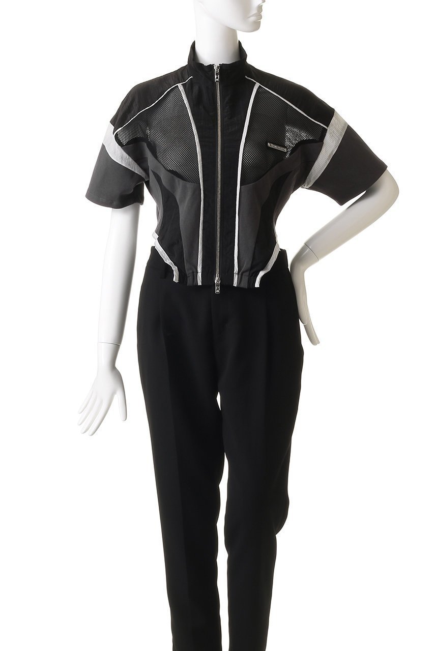 【プランク プロジェクト/PRANK PROJECT】のハーフスリーブメッシュトラックブルゾン / Half Sleeve Mesh Track Jacket 人気、トレンドファッション・服の通販 founy(ファニー) 　ファッション　Fashion　レディースファッション　Ladies' Fashion Online　アウター　Coat Outerwear　ジャケット　Jackets　ブルゾン　Blouson/Jackets　おすすめ　Recommend　カットソー　Cut And Sew　コンパクト　Compact　ジャケット　Jacket　スポーティ　Sporty　スーツ　Suit　フェミニン　Feminine　ブルゾン　Blouson　ボトム　Bottom　ミックス　Mix　メッシュ　Mesh　夏　Summer　NEW・新作・新着・新入荷　New Arrivals　other-2|ID: prp329100004592315 ipo3291000000032602464