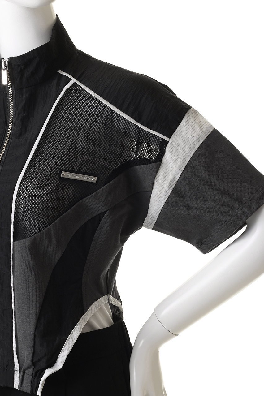 【プランク プロジェクト/PRANK PROJECT】のハーフスリーブメッシュトラックブルゾン / Half Sleeve Mesh Track Jacket 人気、トレンドファッション・服の通販 founy(ファニー) 　ファッション　Fashion　レディースファッション　Ladies' Fashion Online　アウター　Coat Outerwear　ジャケット　Jackets　ブルゾン　Blouson/Jackets　おすすめ　Recommend　カットソー　Cut And Sew　コンパクト　Compact　ジャケット　Jacket　スポーティ　Sporty　スーツ　Suit　フェミニン　Feminine　ブルゾン　Blouson　ボトム　Bottom　ミックス　Mix　メッシュ　Mesh　夏　Summer　NEW・新作・新着・新入荷　New Arrivals　other-5|ID: prp329100004592315 ipo3291000000032602467