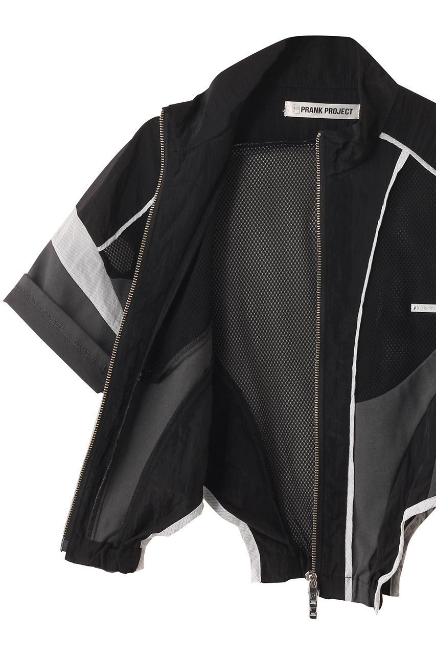 【プランク プロジェクト/PRANK PROJECT】のハーフスリーブメッシュトラックブルゾン / Half Sleeve Mesh Track Jacket 人気、トレンドファッション・服の通販 founy(ファニー) 　ファッション　Fashion　レディースファッション　Ladies' Fashion Online　アウター　Coat Outerwear　ジャケット　Jackets　ブルゾン　Blouson/Jackets　おすすめ　Recommend　カットソー　Cut And Sew　コンパクト　Compact　ジャケット　Jacket　スポーティ　Sporty　スーツ　Suit　フェミニン　Feminine　ブルゾン　Blouson　ボトム　Bottom　ミックス　Mix　メッシュ　Mesh　夏　Summer　NEW・新作・新着・新入荷　New Arrivals　other-6|ID: prp329100004592315 ipo3291000000032602468