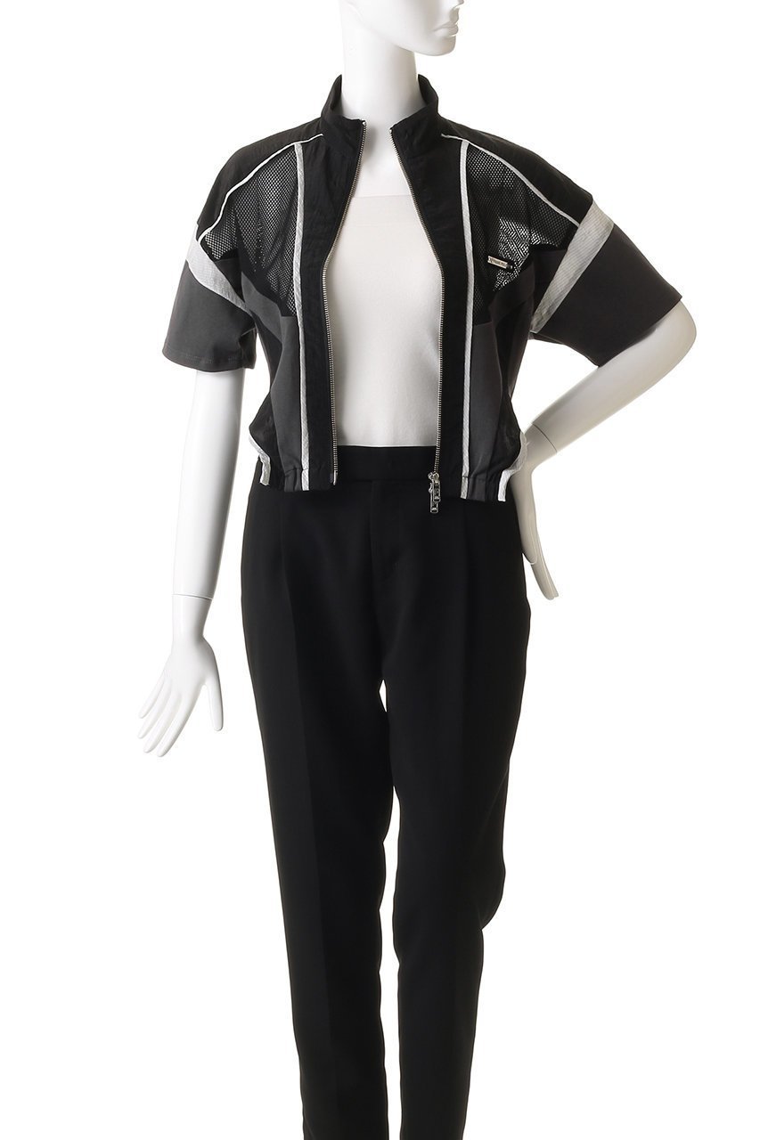 【プランク プロジェクト/PRANK PROJECT】のハーフスリーブメッシュトラックブルゾン / Half Sleeve Mesh Track Jacket 人気、トレンドファッション・服の通販 founy(ファニー) 　ファッション　Fashion　レディースファッション　Ladies' Fashion Online　アウター　Coat Outerwear　ジャケット　Jackets　ブルゾン　Blouson/Jackets　おすすめ　Recommend　カットソー　Cut And Sew　コンパクト　Compact　ジャケット　Jacket　スポーティ　Sporty　スーツ　Suit　フェミニン　Feminine　ブルゾン　Blouson　ボトム　Bottom　ミックス　Mix　メッシュ　Mesh　夏　Summer　NEW・新作・新着・新入荷　New Arrivals　other-7|ID: prp329100004592315 ipo3291000000032602469