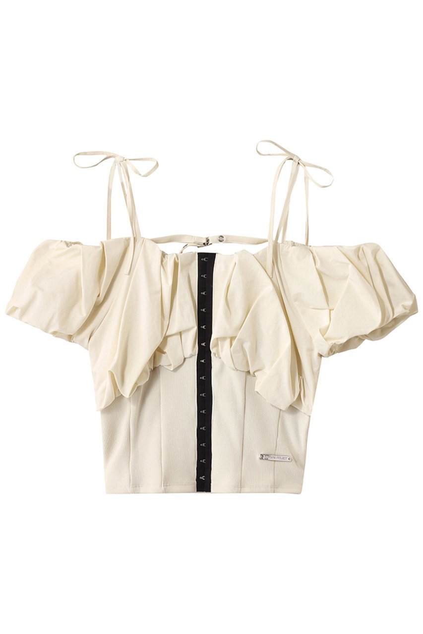 【プランク プロジェクト/PRANK PROJECT】のフォルムオフショルブラウス / Form Off Shoulder Blouse 人気、トレンドファッション・服の通販 founy(ファニー) 　ファッション　Fashion　レディースファッション　Ladies' Fashion Online　トップス・カットソー　Tops/Tshirt　シャツ/ブラウス　Shirts/Blouses　オフショルダー　Off Shoulder　カーゴパンツ　Cargo Pants　コンビ　Combination　ショート　Short　スリーブ　Sleeve　チェック　Check　デニム　Denim　バランス　Balance　フォルム　Form　フロント　Front　モダン　Modern　リボン　Ribbon　ワイド　Wide　NEW・新作・新着・新入荷　New Arrivals　 other-1|ID: prp329100004592316 ipo3291000000032602471