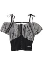 【プランク プロジェクト/PRANK PROJECT】のフォルムオフショルブラウス / Form Off Shoulder Blouse 人気、トレンドファッション・服の通販 founy(ファニー) ファッション Fashion レディースファッション Ladies' Fashion Online トップス・カットソー Tops/Tshirt シャツ/ブラウス Shirts/Blouses オフショルダー Off Shoulder カーゴパンツ Cargo Pants コンビ Combination ショート Short スリーブ Sleeve チェック Check デニム Denim バランス Balance フォルム Form フロント Front モダン Modern リボン Ribbon ワイド Wide NEW・新作・新着・新入荷 New Arrivals thumbnail MLT(マルチカラー)|ID: prp329100004592316 ipo3291000000032602473