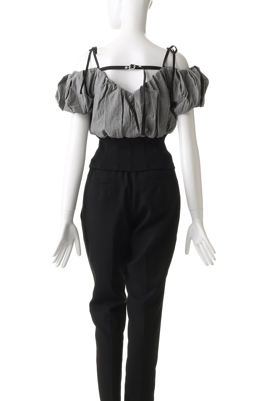 【プランク プロジェクト/PRANK PROJECT】のフォルムオフショルブラウス / Form Off Shoulder Blouse 人気、トレンドファッション・服の通販 founy(ファニー) 　ファッション　Fashion　レディースファッション　Ladies' Fashion Online　トップス・カットソー　Tops/Tshirt　シャツ/ブラウス　Shirts/Blouses　オフショルダー　Off Shoulder　カーゴパンツ　Cargo Pants　コンビ　Combination　ショート　Short　スリーブ　Sleeve　チェック　Check　デニム　Denim　バランス　Balance　フォルム　Form　フロント　Front　モダン　Modern　リボン　Ribbon　ワイド　Wide　NEW・新作・新着・新入荷　New Arrivals　other-4|ID: prp329100004592316 ipo3291000000032602476