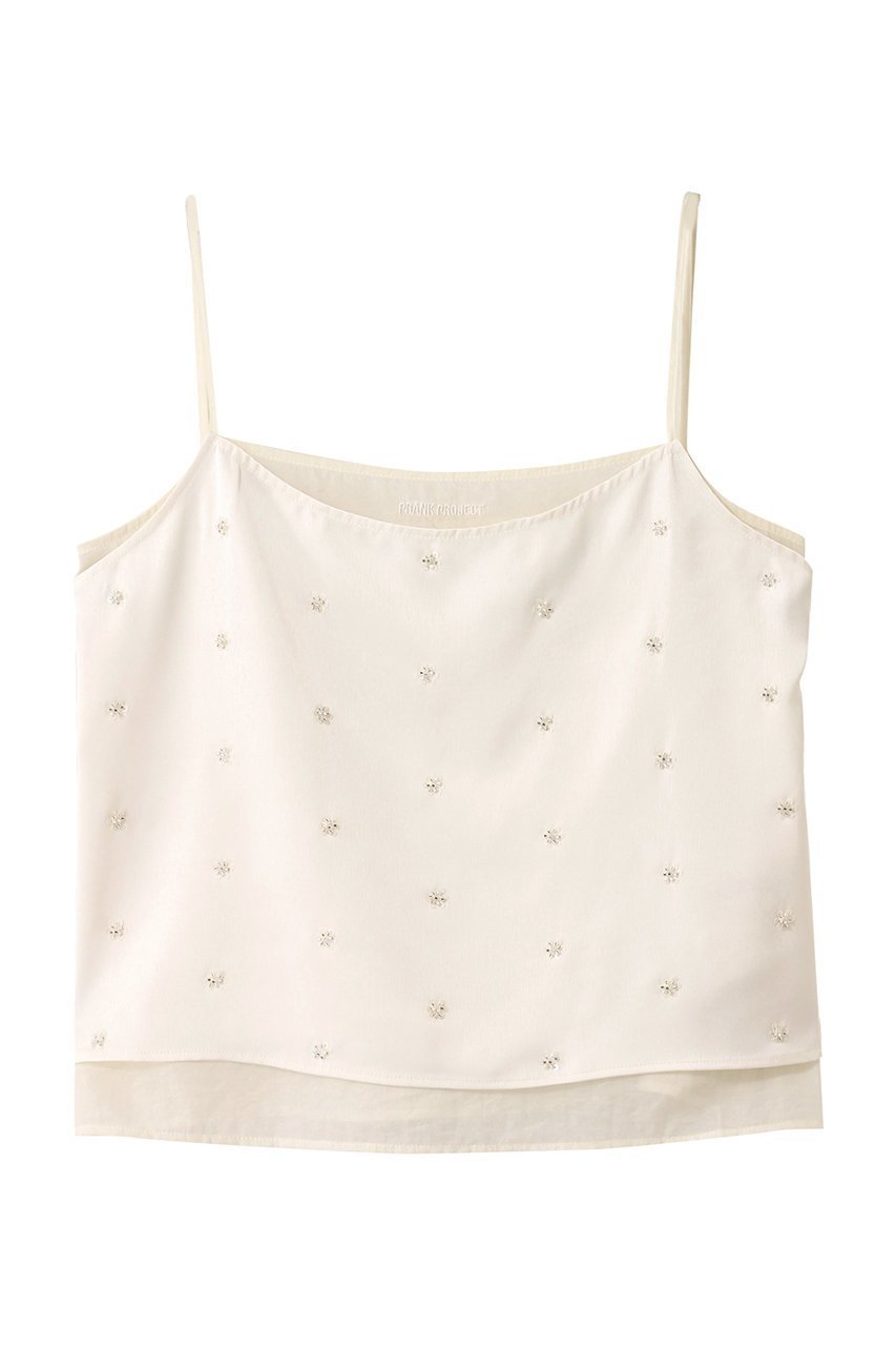 【プランク プロジェクト/PRANK PROJECT】のフラワービジューサテンビスチェ / Flower Bejeweled Satin Bustier インテリア・キッズ・メンズ・レディースファッション・服の通販 founy(ファニー) 　ファッション　Fashion　レディースファッション　Ladies' Fashion Online　トップス・カットソー　Tops/Tshirt　キャミソール / ノースリーブ　No Sleeves　シャツ/ブラウス　Shirts/Blouses　ビスチェ　Bustier　キャミソール　Camisole　サテン　Satin　シアー　Sheer　シンプル　Simple　セットアップ　Set Up　ノースリーブ　No Sleeve　パーティ　Party　フラワー　Flower　モチーフ　Motif　リゾート　Resort　ワッシャー　Washer　NEW・新作・新着・新入荷　New Arrivals　無地　Plain Color　WHT(ホワイト)|ID: prp329100004592317 ipo3291000000032602483