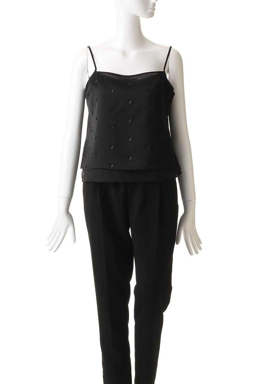 【プランク プロジェクト/PRANK PROJECT】のフラワービジューサテンビスチェ / Flower Bejeweled Satin Bustier 人気、トレンドファッション・服の通販 founy(ファニー) 　ファッション　Fashion　レディースファッション　Fashion for Women　トップス・カットソー　Cut & Sew Tops　キャミソール&ノースリーブ　Camisoles & Sleeveless Tops　シャツ・ブラウス・オフィスカジュアル　Elegant Blouses & Button-Ups　ビスチェ　Bustiers & Corset Tops / Layered Bustier Style　キャミソール　Camisole, Spaghetti Strap Top　サテン　Satin, Glossy Fabric　シアー　Sheer, See-Through　シンプル　Simple, Minimal　セットアップ　Set-Up, Coordinated Outfit　ノースリーブ　Sleeveless, No-Sleeve　パーティ　Party, Party Style　フラワー　Flower, Floral　モチーフ　Motif, Design Theme　リゾート　Resort, Vacation Style　ワッシャー　Washer, Crinkled Finish　無地　Plain, Solid Color　other-2|ID: prp329100004592317 ipo3291000000036392572