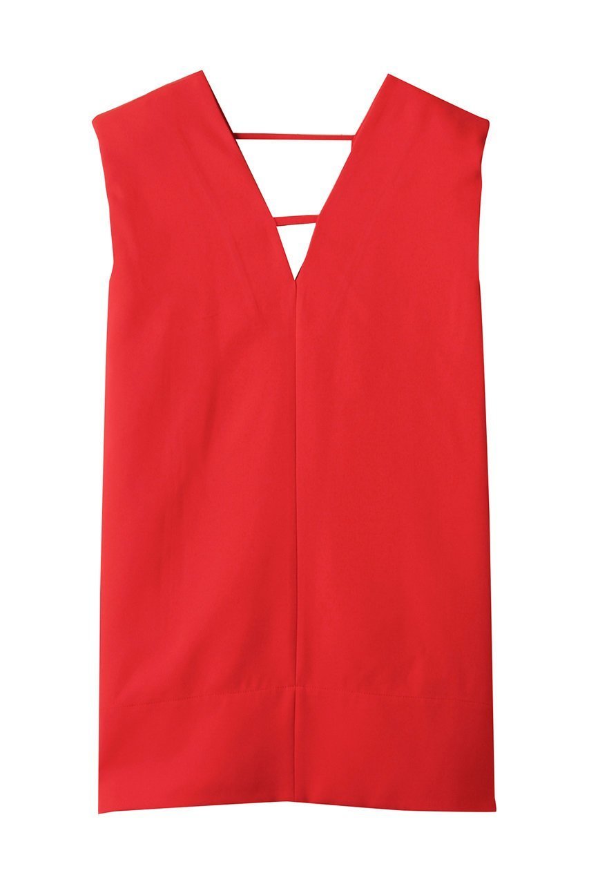 【プランク プロジェクト/PRANK PROJECT】のボクシーVネックトップ / Boxy V Neck Top インテリア・キッズ・メンズ・レディースファッション・服の通販 founy(ファニー) ファッション Fashion レディースファッション Fashion for Women トップス・カットソー Cut & Sew Tops キャミソール&ノースリーブ Camisoles & Sleeveless Tops シャツ・ブラウス・オフィスカジュアル Elegant Blouses & Button-Ups Vネックトップス V-Neck Tops / V-Cut Neckline Shirts ウォッシャブル Machine Washable カットソー Cut and Sewn Top ダブル Double, Double-Breasted ツイル Twist, Twisted Detail ノースリーブ Sleeveless, No-Sleeve 夏 Summer RED(レッド)|ID: prp329100004592318 ipo3291000000034422085