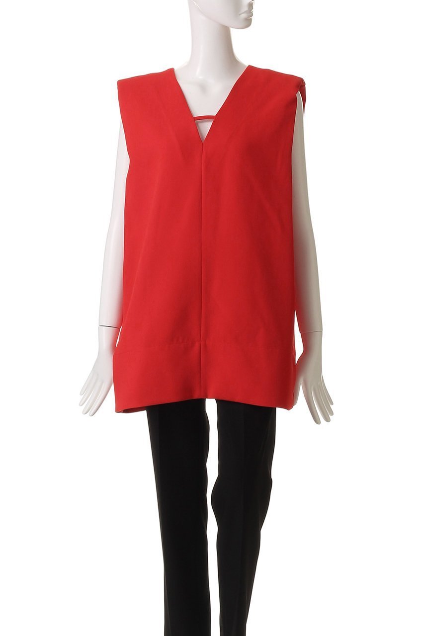 【プランク プロジェクト/PRANK PROJECT】のボクシーVネックトップ / Boxy V Neck Top 人気、トレンドファッション・服の通販 founy(ファニー) ファッション Fashion レディースファッション Fashion for Women トップス・カットソー Cut & Sew Tops キャミソール&ノースリーブ Camisoles & Sleeveless Tops シャツ・ブラウス・オフィスカジュアル Elegant Blouses & Button-Ups Vネックトップス V-Neck Tops / V-Cut Neckline Shirts ウォッシャブル Machine Washable カットソー Cut and Sewn Top ダブル Double, Double-Breasted ツイル Twist, Twisted Detail ノースリーブ Sleeveless, No-Sleeve 夏 Summer other-2|ID: prp329100004592318 ipo3291000000034422086