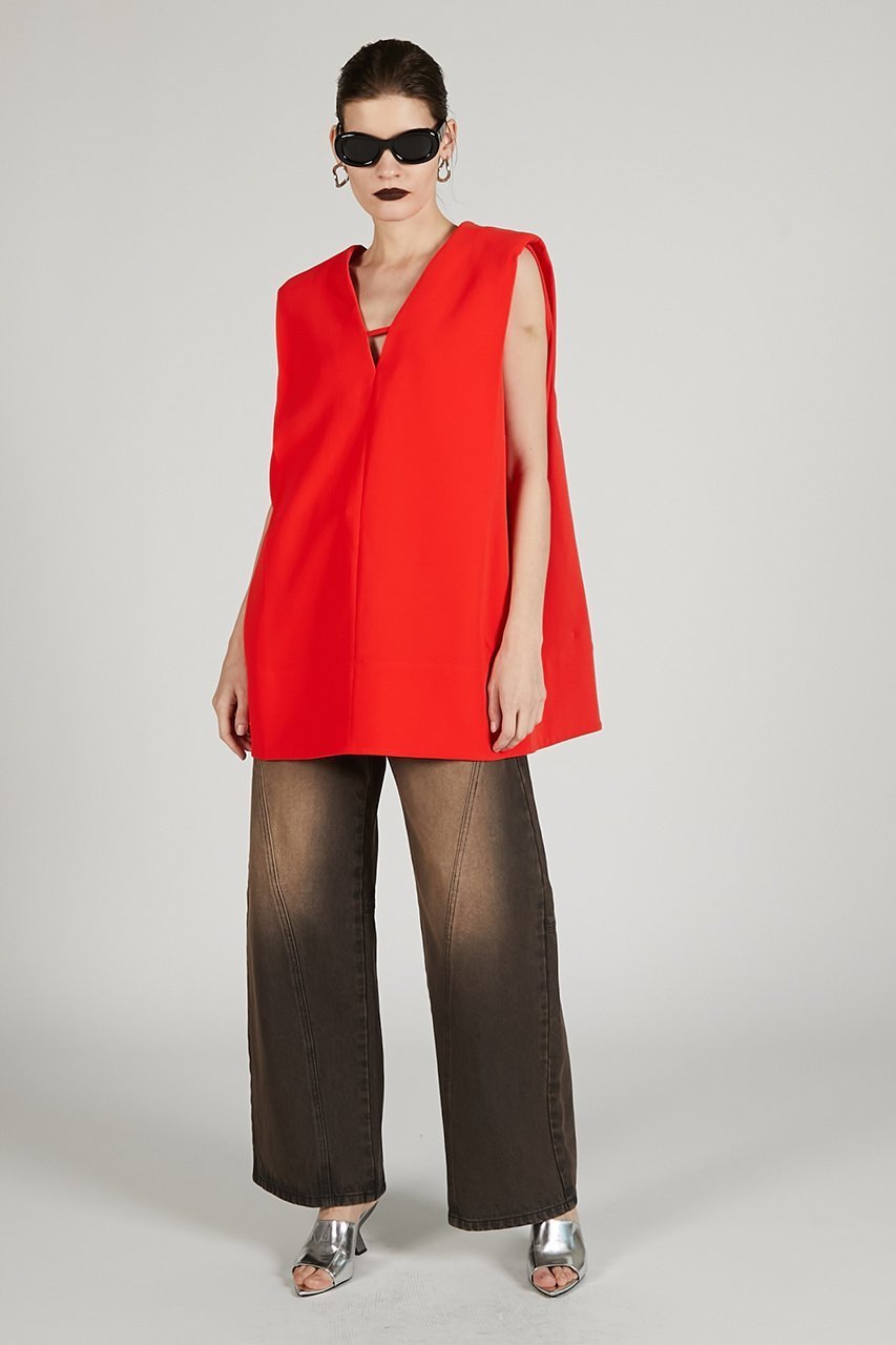 【プランク プロジェクト/PRANK PROJECT】のボクシーVネックトップ / Boxy V Neck Top 人気、トレンドファッション・服の通販 founy(ファニー) ファッション Fashion レディースファッション Fashion for Women トップス・カットソー Cut & Sew Tops キャミソール&ノースリーブ Camisoles & Sleeveless Tops シャツ・ブラウス・オフィスカジュアル Elegant Blouses & Button-Ups Vネックトップス V-Neck Tops / V-Cut Neckline Shirts ウォッシャブル Machine Washable カットソー Cut and Sewn Top ダブル Double, Double-Breasted ツイル Twist, Twisted Detail ノースリーブ Sleeveless, No-Sleeve 夏 Summer other-7|ID: prp329100004592318 ipo3291000000034422091