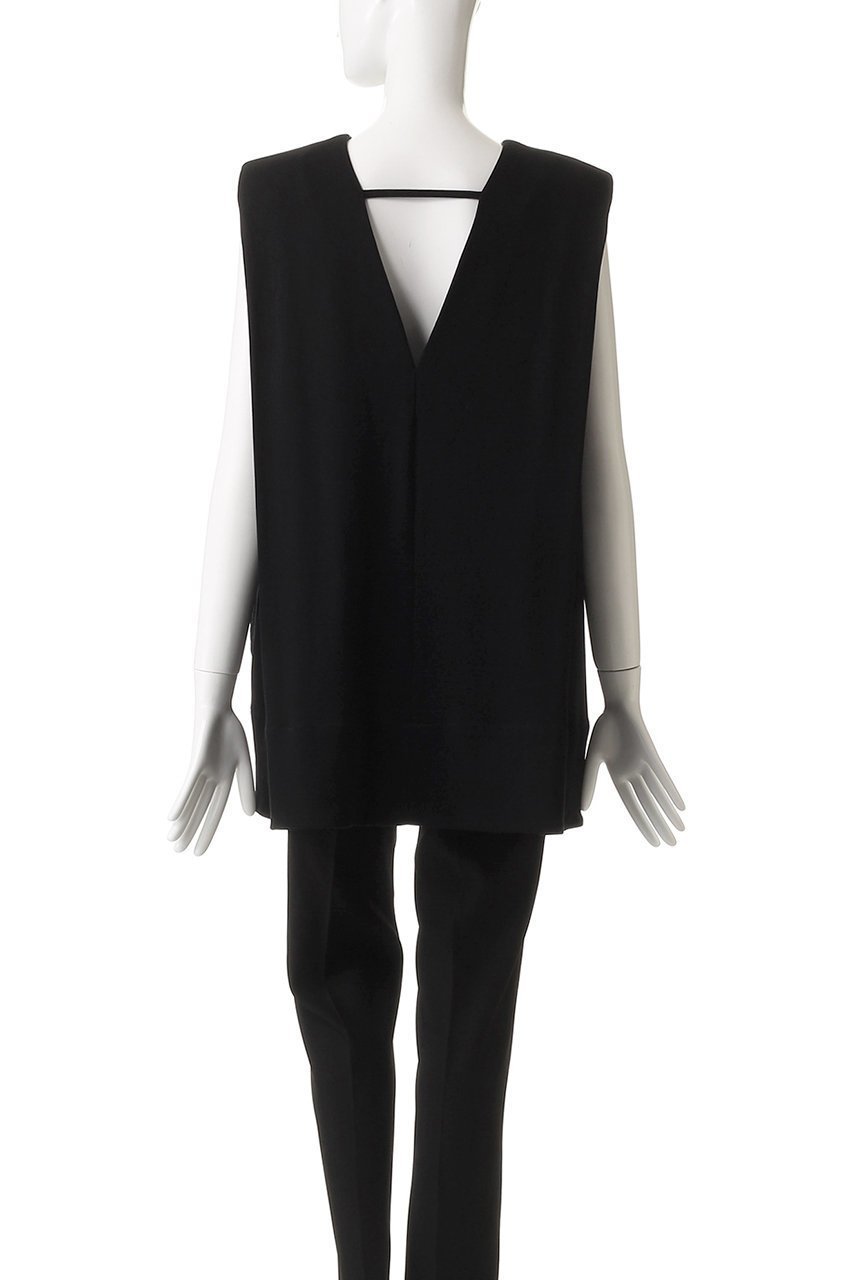 【プランク プロジェクト/PRANK PROJECT】のフロントレザーボクシーVネックトップ / Front Leather Boxy V Neck Top 人気、トレンドファッション・服の通販 founy(ファニー) 　ファッション　Fashion　レディースファッション　Fashion for Women　トップス・カットソー　Cut & Sew Tops　キャミソール&ノースリーブ　Camisoles & Sleeveless Tops　シャツ・ブラウス・オフィスカジュアル　Elegant Blouses & Button-Ups　Vネックトップス　V-Neck Tops / V-Cut Neckline Shirts　ウォッシャブル　Machine Washable　カットソー　Cut and Sewn Top　ノースリーブ　Sleeveless, No-Sleeve　フェイクレザー　Faux Leather, PU Leather　リアル　Real, Realistic　夏　Summer　other-4|ID: prp329100004592319 ipo3291000000035923052