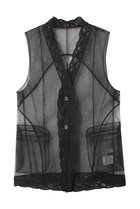 【プランク プロジェクト/PRANK PROJECT】のトリムレースチュールジレ / Trimmed Lace Tulle Gilet BLK(ブラック)|ID: prp329100004592320 ipo3291000000032602511