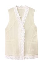 【プランク プロジェクト/PRANK PROJECT】のトリムレースチュールジレ / Trimmed Lace Tulle Gilet WHT(ホワイト)|ID: prp329100004592320 ipo3291000000032602512