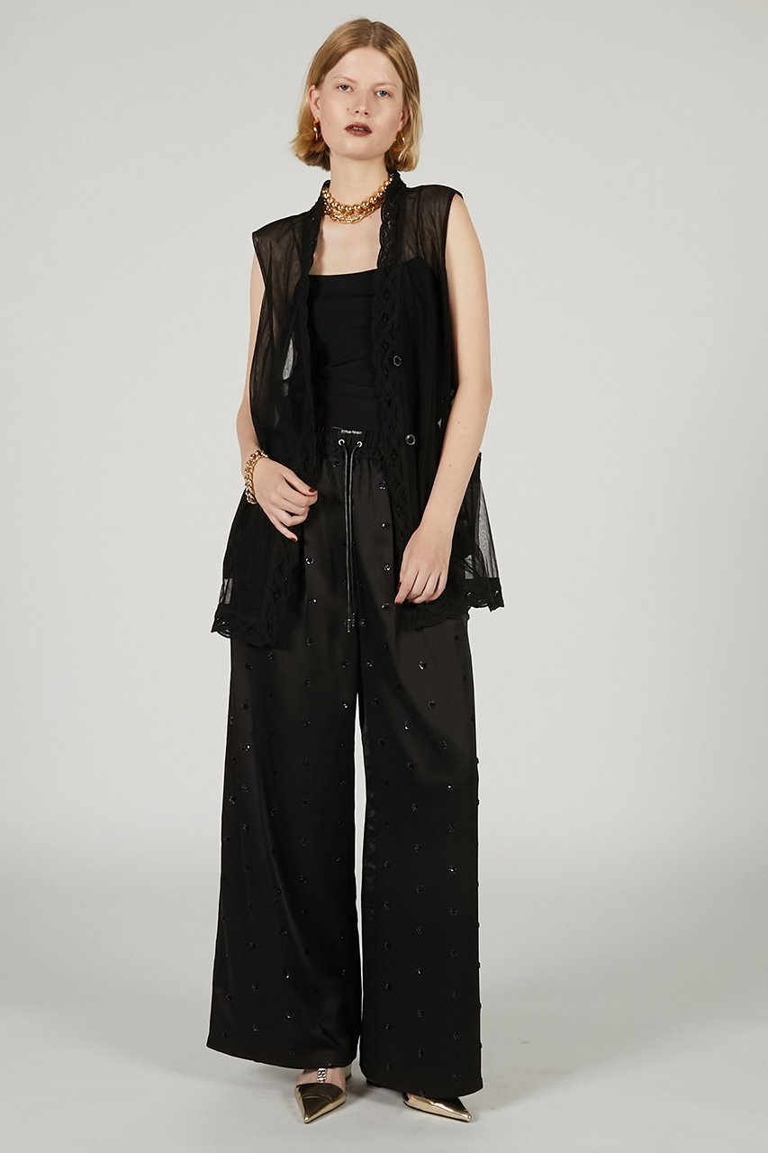 【プランク プロジェクト/PRANK PROJECT】のトリムレースチュールジレ / Trimmed Lace Tulle Gilet 人気、トレンドファッション・服の通販 founy(ファニー) 　ファッション　Fashion　レディースファッション　Fashion for Women　アウター　Coat / Outerwear Collection　トップス・カットソー　Cut & Sew Tops　キャミソール&ノースリーブ　Camisoles & Sleeveless Tops　シャツ・ブラウス・オフィスカジュアル　Elegant Blouses & Button-Ups　ベスト&ジレ / 重ね着スタイル　Vests & Gilets　インナー　Innerwear　キャミソール　Camisole, Spaghetti Strap Top　ノースリーブ　Sleeveless, No-Sleeve　ポケット　Pocket, Pocket Detail　レース　Lace, Lace Fabric　春　Spring　秋　Autumn　other-8|ID: prp329100004592320 ipo3291000000035434116