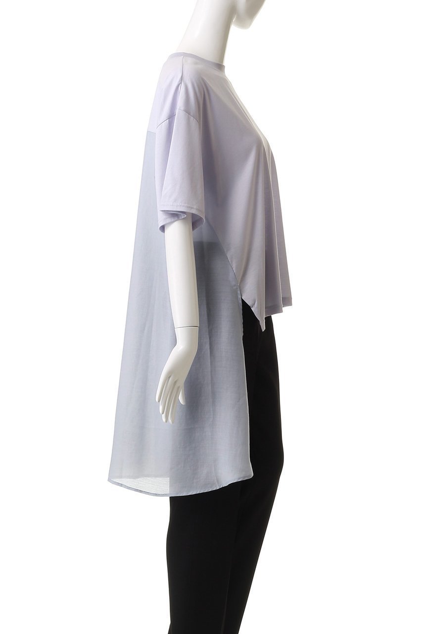 【ミディウミソリッド/MIDIUMISOLID】のwoven combination T Tシャツ 人気、トレンドファッション・服の通販 founy(ファニー) 　ファッション　Fashion　レディースファッション　Ladies' Fashion Online　トップス・カットソー　Tops/Tshirt　シャツ/ブラウス　Shirts/Blouses　ロング / Tシャツ　T-Shirts　カットソー　Cut and Sewn　カットソー　Cut And Sew　ショート　Short　シンプル　Simple　スリーブ　Sleeve　バランス　Balance　NEW・新作・新着・新入荷　New Arrivals　other-3|ID: prp329100004592323 ipo3291000000032602544