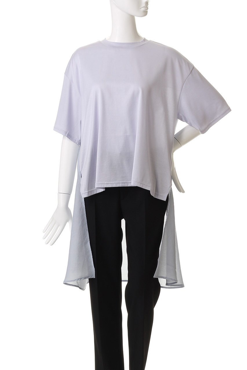 【ミディウミソリッド/MIDIUMISOLID】のwoven combination T Tシャツ 人気、トレンドファッション・服の通販 founy(ファニー) 　ファッション　Fashion　レディースファッション　Fashion for Women　トップス・カットソー　Cut & Sew Tops　シャツ・ブラウス・オフィスカジュアル　Elegant Blouses & Button-Ups　ロングTシャツ・Tシャツ　Longline T-Shirts & Tees　カットソー・ベーシックTシャツ　Cut-and-Sewn Tops / Stretch Tees & Basics　カットソー　Cut and Sewn Top　ショート　Short, Short Length　シンプル　Simple, Minimal　スリーブ　Sleeve, Long Sleeve / Short Sleeve　バランス　Balance, Style Balance　other-2|ID: prp329100004592323 ipo3291000000035060922