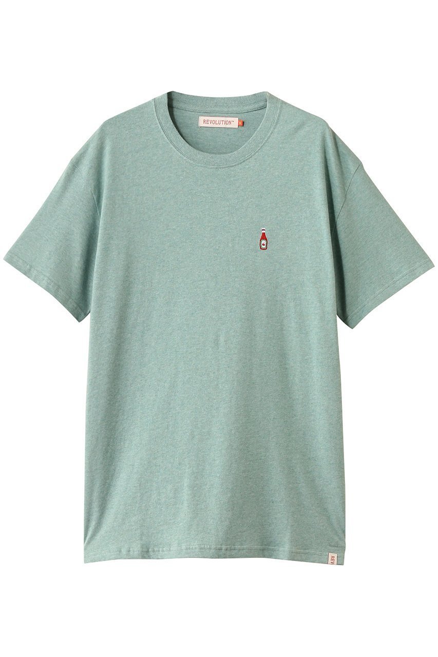 【サードマガジン/THIRD MAGAZINE】の【REVOLUTION】KETCHUP Tシャツ インテリア・キッズ・メンズ・レディースファッション・服の通販 founy(ファニー) 　ファッション　Fashion　レディースファッション　Fashion for Women　トップス・カットソー　Cut & Sew Tops　シャツ・ブラウス・オフィスカジュアル　Elegant Blouses & Button-Ups　ロングTシャツ・Tシャツ　Longline T-Shirts & Tees　カットソー・ベーシックTシャツ　Cut-and-Sewn Tops / Stretch Tees & Basics　おすすめ　Recommended / Our Picks　ショート　Short, Short Length　スリーブ　Sleeve, Long Sleeve / Short Sleeve　デニム　Denim, Jeans Material　ボトム　Bottoms, Lower Wear　モチーフ　Motif, Design Theme　ワンポイント　One Point, Statement Accent　無地　Plain, Solid Color　グリーン|ID: prp329100004592326 ipo3291000000035613666