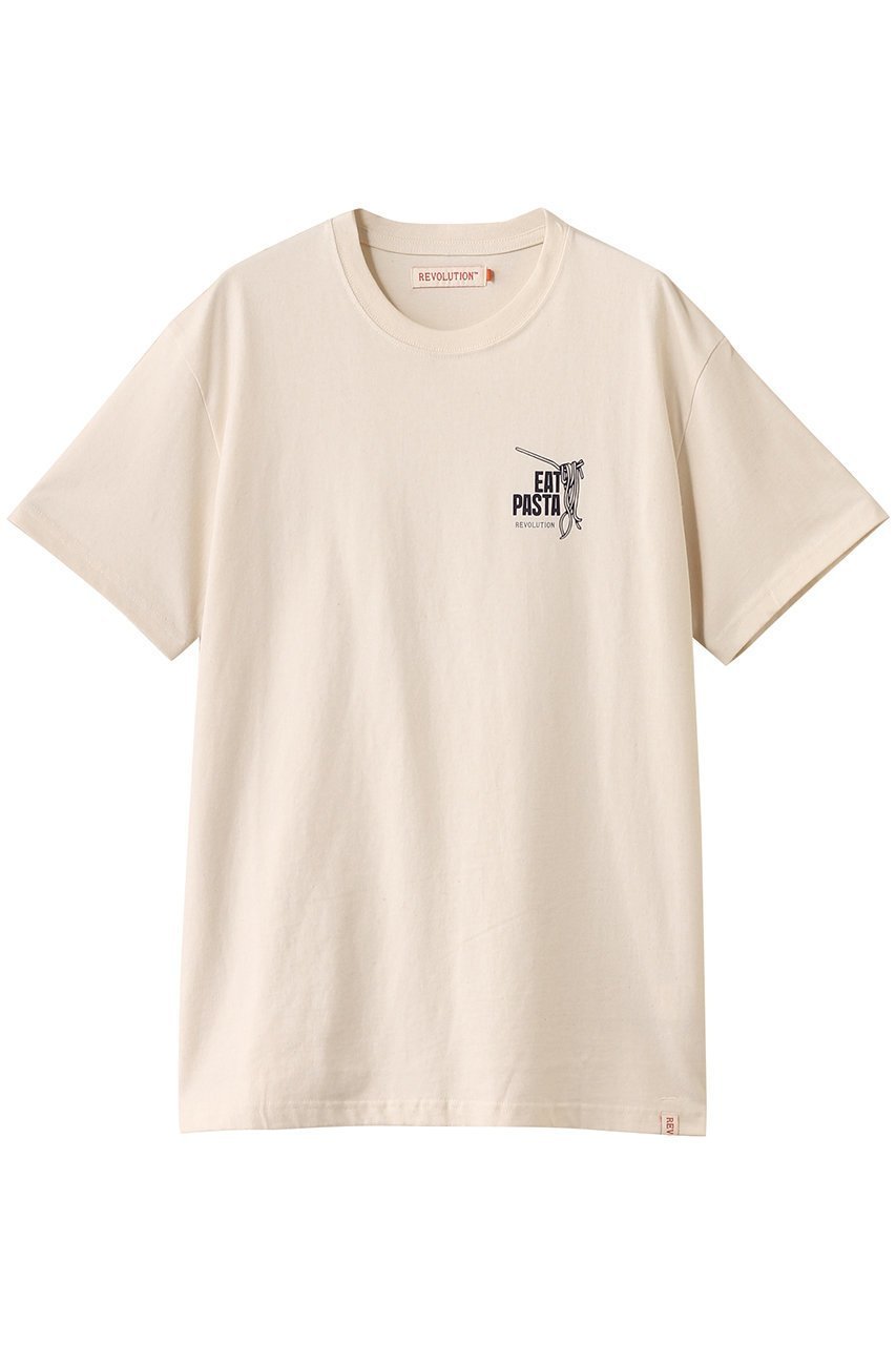 【サードマガジン/THIRD MAGAZINE】の【REVOLUTION】EAT PASTA Tシャツ インテリア・キッズ・メンズ・レディースファッション・服の通販 founy(ファニー) 　ファッション　Fashion　レディースファッション　Ladies' Fashion Online　トップス・カットソー　Tops/Tshirt　シャツ/ブラウス　Shirts/Blouses　ロング / Tシャツ　T-Shirts　カットソー　Cut and Sewn　ショート　Short　スリーブ　Sleeve　プリント　Print　NEW・新作・新着・新入荷　New Arrivals　オフホワイト|ID: prp329100004592329 ipo3291000000032602584