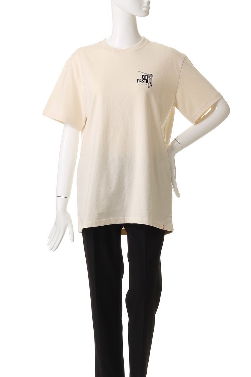 【サードマガジン/THIRD MAGAZINE】の【REVOLUTION】EAT PASTA Tシャツ 人気、トレンドファッション・服の通販 founy(ファニー) 　ファッション　Fashion　レディースファッション　Ladies' Fashion Online　トップス・カットソー　Tops/Tshirt　シャツ/ブラウス　Shirts/Blouses　ロング / Tシャツ　T-Shirts　カットソー　Cut and Sewn　ショート　Short　スリーブ　Sleeve　プリント　Print　NEW・新作・新着・新入荷　New Arrivals　other-2|ID: prp329100004592329 ipo3291000000032602585