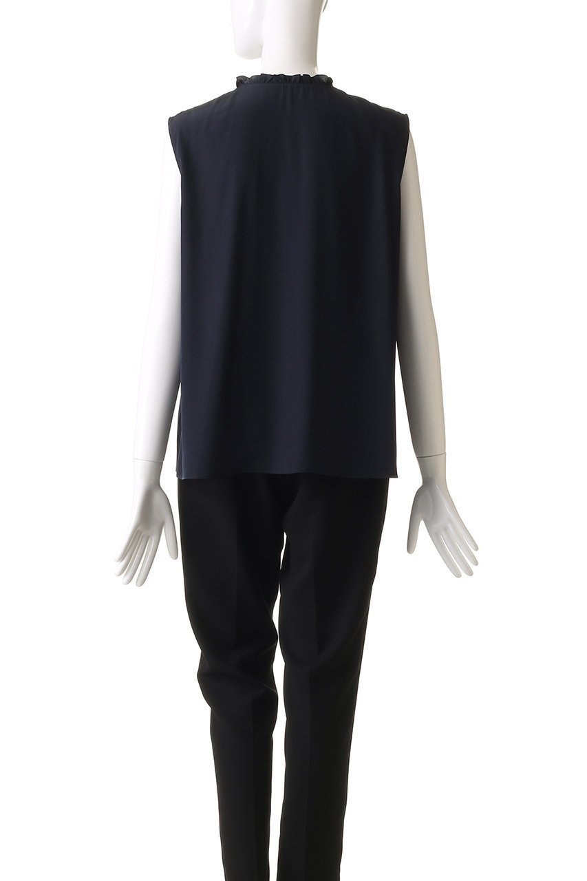 【アナイ/ANAYI】のクレープデシンフロントラッフルブラウス 人気、トレンドファッション・服の通販 founy(ファニー) 　ファッション　Fashion　レディースファッション　Fashion for Women　トップス・カットソー　Cut & Sew Tops　キャミソール&ノースリーブ　Camisoles & Sleeveless Tops　シャツ・ブラウス・オフィスカジュアル　Elegant Blouses & Button-Ups　おすすめ　Recommended / Our Picks　なめらか　Smooth, Silky Texture　インナー　Innerwear　ジャケット　Jacket, Outerwear　ノースリーブ　Sleeveless, No-Sleeve　other-4|ID: prp329100004592331 ipo3291000000035054226