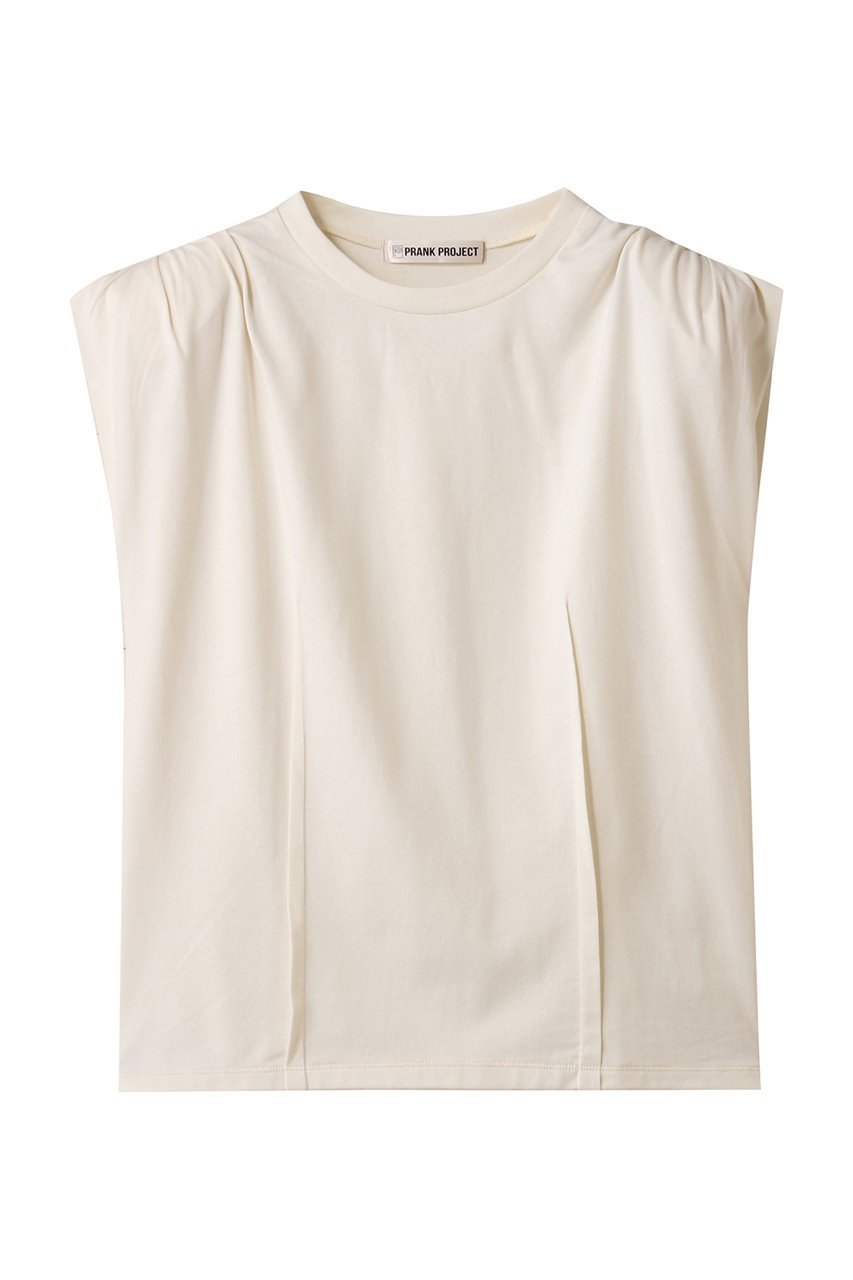 【プランク プロジェクト/PRANK PROJECT】のパワーショルダーTシャツ / Power Shoulder T-Shirt インテリア・キッズ・メンズ・レディースファッション・服の通販 founy(ファニー) 　ファッション　Fashion　レディースファッション　Ladies' Fashion Online　トップス・カットソー　Tops/Tshirt　シャツ/ブラウス　Shirts/Blouses　ロング / Tシャツ　T-Shirts　カットソー　Cut and Sewn　ギャザー　Gather　ショルダー　Shoulder　ショート　Short　シンプル　Simple　スリーブ　Sleeve　NEW・新作・新着・新入荷　New Arrivals　WHT(ホワイト)|ID: prp329100004592339 ipo3291000000032602658