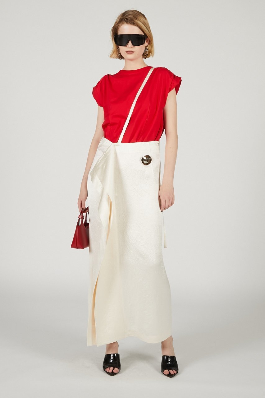 【プランク プロジェクト/PRANK PROJECT】のパワーショルダーTシャツ / Power Shoulder T-Shirt 人気、トレンドファッション・服の通販 founy(ファニー) ファッション Fashion レディースファッション Fashion for Women トップス・カットソー Cut & Sew Tops シャツ・ブラウス・オフィスカジュアル Elegant Blouses & Button-Ups ロングTシャツ・Tシャツ Longline T-Shirts & Tees カットソー・ベーシックTシャツ Cut-and-Sewn Tops / Stretch Tees & Basics ギャザー Gathered, Ruffled ショルダー Shoulder, Shoulder Strap ショート Short, Short Length シンプル Simple, Minimal スリーブ Sleeve, Long Sleeve / Short Sleeve other-6|ID: prp329100004592339 ipo3291000000034421011