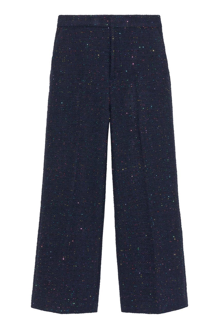 【アナイ/ANAYI】のコズミックツイードストレートパンツ インテリア・キッズ・メンズ・レディースファッション・服の通販 founy(ファニー) 　ファッション　Fashion　レディースファッション　Ladies' Fashion Online　パンツ　Pants　アクセサリー　Accessories　イタリア　Italy　コレクション　Collection　シンプル　Simple　スパンコール　Sequins　セットアップ　Set Up　ツイード　Tweed　バランス　Balance　フェミニン　Feminine　ペプラム　Peplum　ワイド　Wide　再入荷　Restock/Back In Stock/Re Arrival　ネイビー|ID: prp329100004593262 ipo3291000000032613837