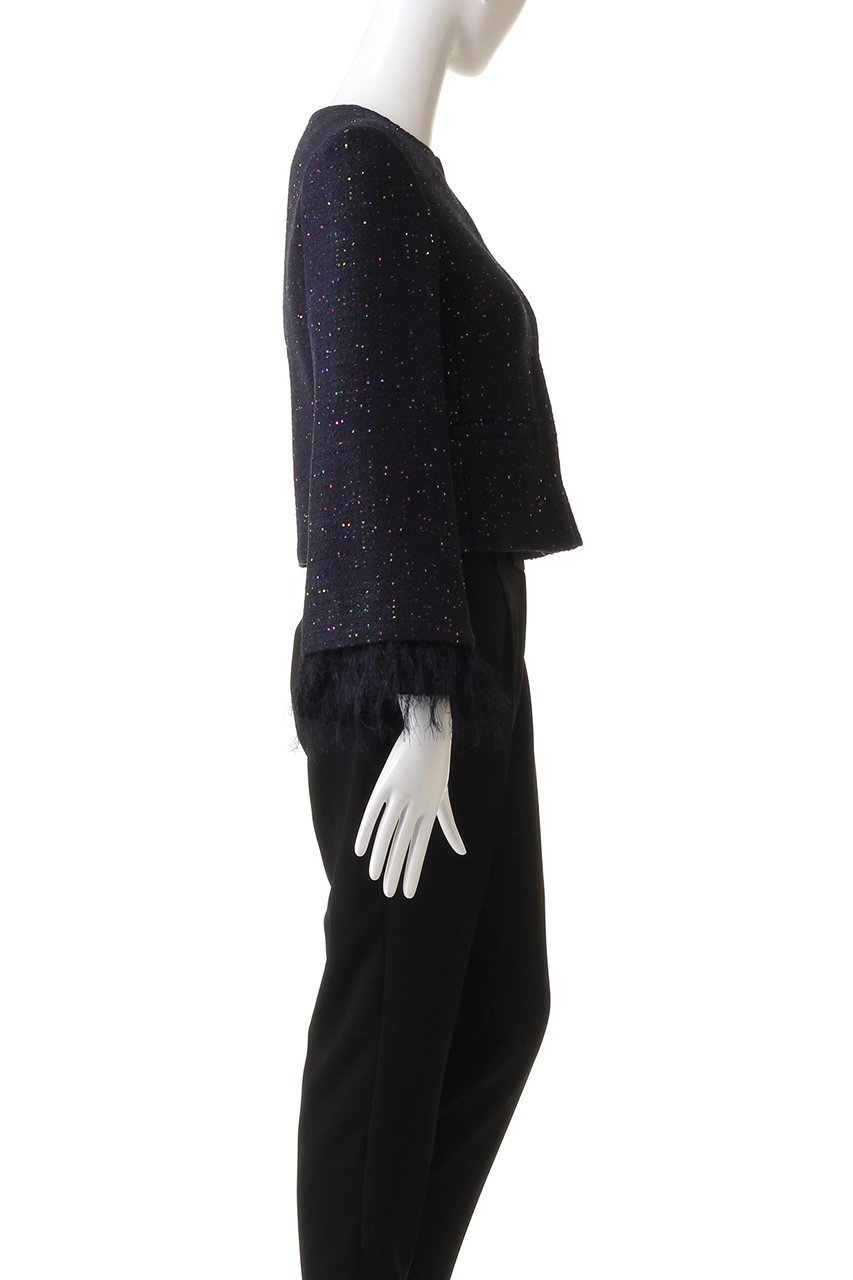 【アナイ/ANAYI】のコズミックツイードクルージャケット 人気、トレンドファッション・服の通販 founy(ファニー) 　ファッション　Fashion　レディースファッション　Ladies' Fashion Online　アウター　Coat Outerwear　ジャケット　Jackets　アクセサリー　Accessories　イタリア　Italy　カフス　Cuffs　コレクション　Collection　シンプル　Simple　ジャカード　Jacquard　ジャケット　Jacket　スパンコール　Sequins　セットアップ　Set Up　ツィード　Tweed　ツイード　Tweed　フェミニン　Feminine　フリンジ　Fringe　再入荷　Restock/Back In Stock/Re Arrival　other-3|ID: prp329100004593264 ipo3291000000032613857
