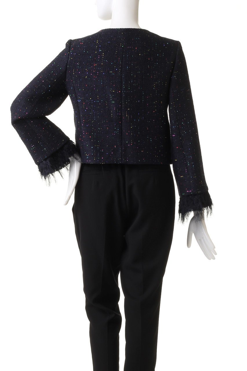 【アナイ/ANAYI】のコズミックツイードクルージャケット 人気、トレンドファッション・服の通販 founy(ファニー) 　ファッション　Fashion　レディースファッション　Ladies' Fashion Online　アウター　Coat Outerwear　ジャケット　Jackets　アクセサリー　Accessories　イタリア　Italy　カフス　Cuffs　コレクション　Collection　シンプル　Simple　ジャカード　Jacquard　ジャケット　Jacket　スパンコール　Sequins　セットアップ　Set Up　ツィード　Tweed　ツイード　Tweed　フェミニン　Feminine　フリンジ　Fringe　再入荷　Restock/Back In Stock/Re Arrival　other-4|ID: prp329100004593264 ipo3291000000032613858