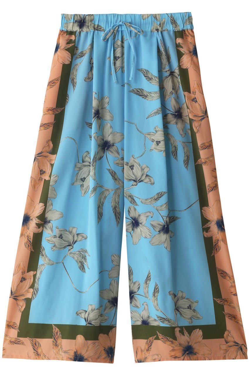 【レイール/Reir】のPanel Flower Lパンツ インテリア・キッズ・メンズ・レディースファッション・服の通販 founy(ファニー) 　ファッション　Fashion　レディースファッション　Ladies' Fashion Online　パンツ　Pants　スポーツウェア　Sportswear　スポーツ パンツ　Sports Pants　スポーツ　Sports　ビーチ　Beach　フラワー　Flower　ブロック　Block　ワイド　Wide　再入荷　Restock/Back In Stock/Re Arrival　ブルー|ID: prp329100004593265 ipo3291000000032613865