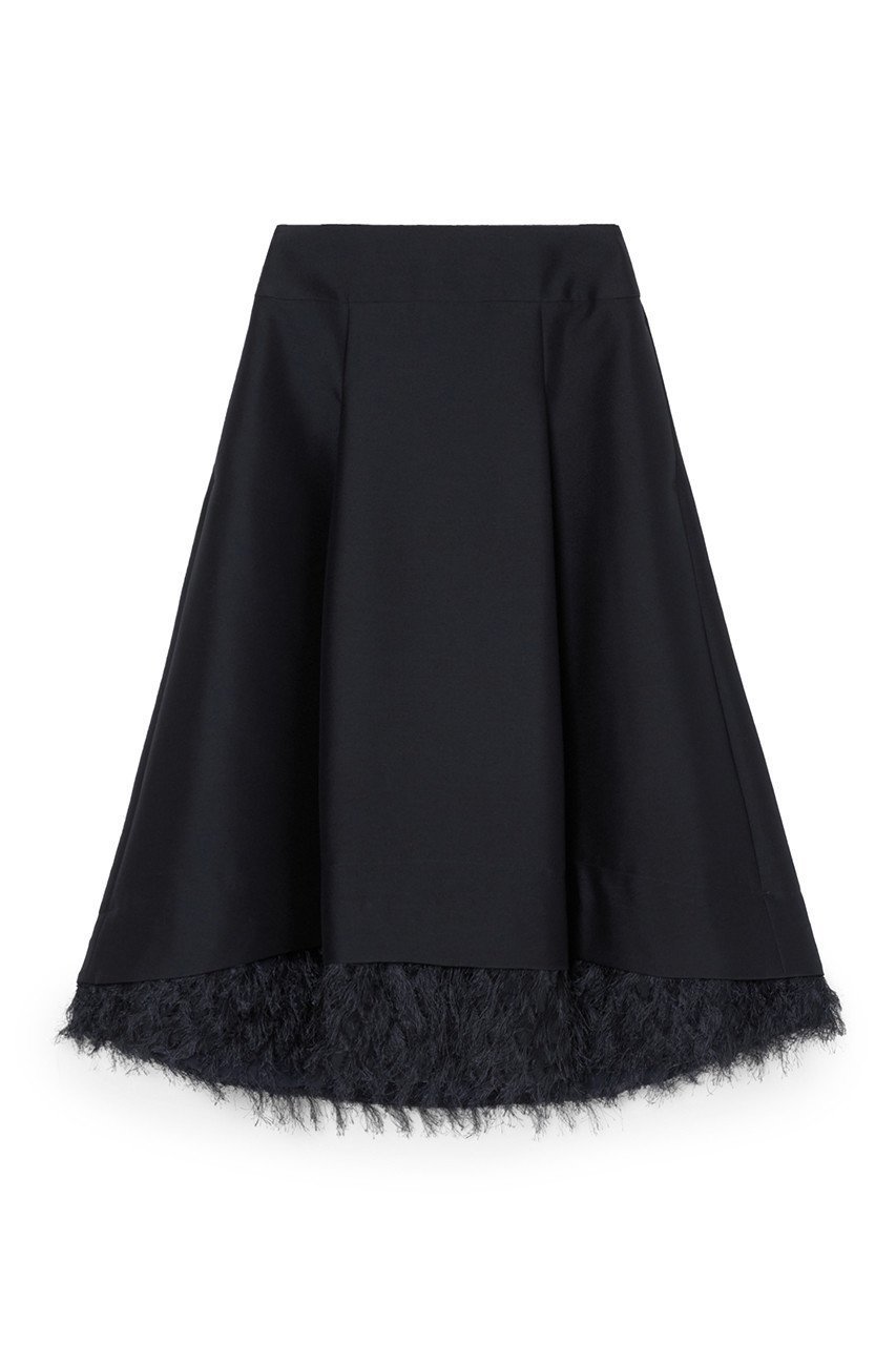 【アナイ/ANAYI】のダブルクロスタックスカート インテリア・キッズ・メンズ・レディースファッション・服の通販 founy(ファニー) 　ファッション　Fashion　レディースファッション　Ladies' Fashion Online　スカート　Skirt　アクセサリー　Accessories　コレクション　Collection　シンプル　Simple　ジャカード　Jacquard　スパンコール　Sequins　フェミニン　Feminine　フリンジ　Fringe　フレアースカート　Flared Skirt　再入荷　Restock/Back In Stock/Re Arrival　エレガント 上品　Elegant　ネイビー|ID: prp329100004593267 ipo3291000000032613892