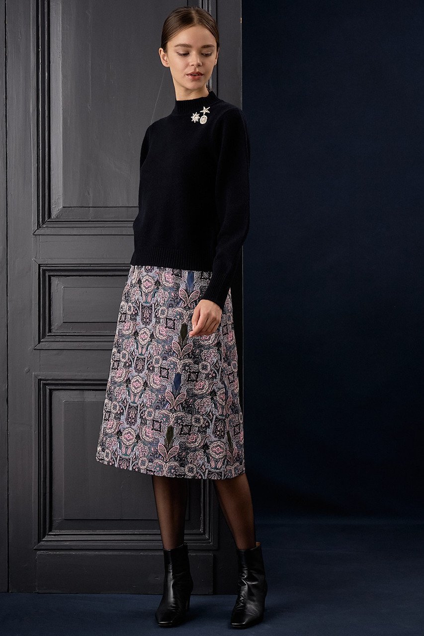【アナイ/ANAYI】のタロットモチーフAラインスカート 人気、トレンドファッション・服の通販 founy(ファニー) 　ファッション　Fashion　レディースファッション　Ladies' Fashion Online　スカート　Skirt　Aライン/フレアスカート　Flared A-Line Skirts　アクセサリー　Accessories　イタリア　Italy　コレクション　Collection　シンプル　Simple　ジャカード　Jacquard　スパンコール　Sequins　フェミニン　Feminine　別注　Special Order　モチーフ　Motif　再入荷　Restock/Back In Stock/Re Arrival　other-5|ID: prp329100004593270 ipo3291000000032613920