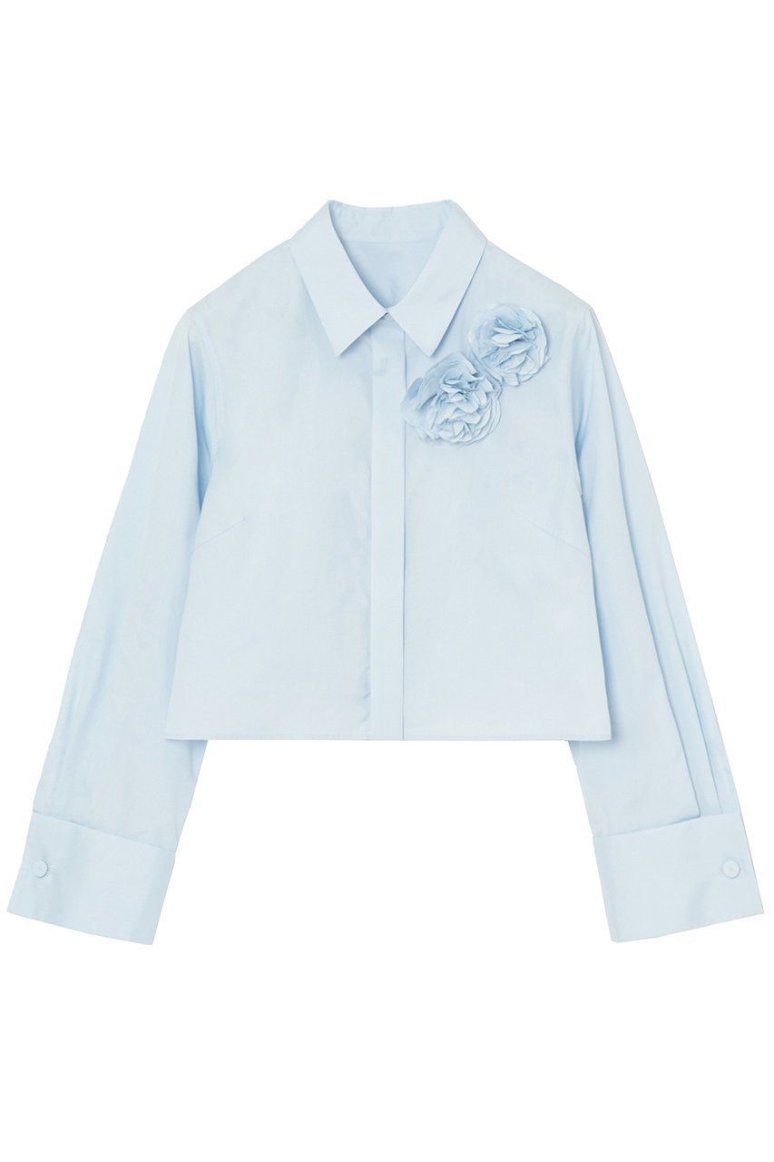 【アナイ/ANAYI】のブロードコサージュ付きブラウス 人気、トレンドファッション・服の通販 founy(ファニー) 　ファッション　Fashion　レディースファッション　Ladies' Fashion Online　トップス・カットソー　Tops/Tshirt　シャツ/ブラウス　Shirts/Blouses　カフス　Cuffs　クロップド　Cropped　スリーブ　Sleeve　トレンド　Trend　バランス　Balance　フレア　Flare　ブロード　Broad　ロング　Long　再入荷　Restock/Back In Stock/Re Arrival　other-2|ID: prp329100004593271 ipo3291000000032613925
