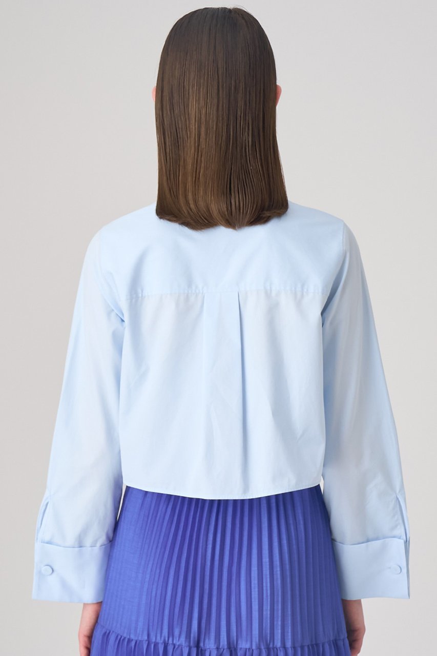 【アナイ/ANAYI】のブロードコサージュ付きブラウス 人気、トレンドファッション・服の通販 founy(ファニー) 　ファッション　Fashion　レディースファッション　Ladies' Fashion Online　トップス・カットソー　Tops/Tshirt　シャツ/ブラウス　Shirts/Blouses　カフス　Cuffs　クロップド　Cropped　スリーブ　Sleeve　トレンド　Trend　バランス　Balance　フレア　Flare　ブロード　Broad　ロング　Long　再入荷　Restock/Back In Stock/Re Arrival　other-8|ID: prp329100004593271 ipo3291000000032613931
