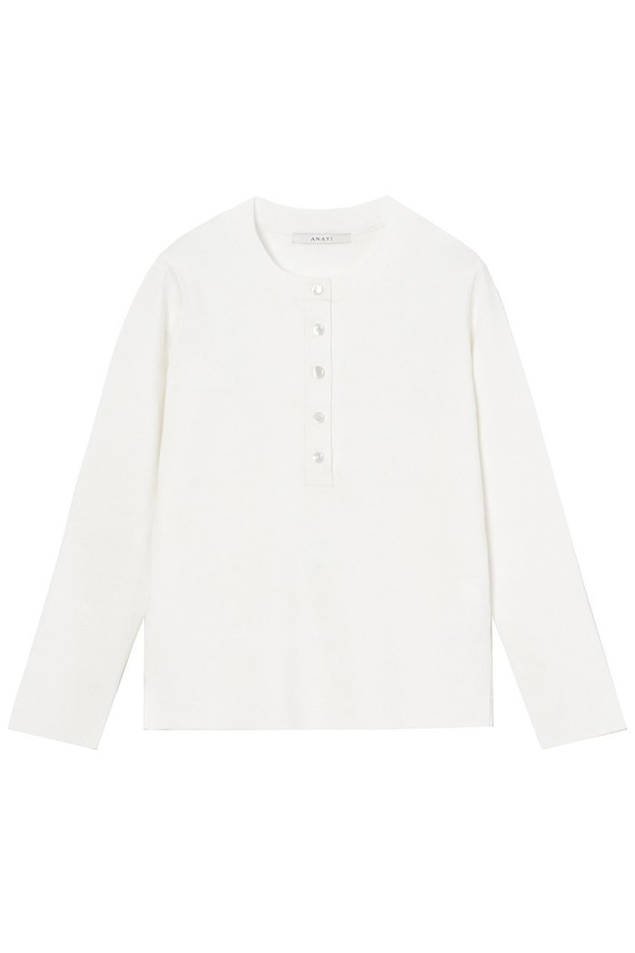【アナイ/ANAYI】のコットンポリエステルヘンリープルオーバー インテリア・キッズ・メンズ・レディースファッション・服の通販 founy(ファニー) https://founy.com/ ファッション Fashion レディースファッション Ladies' Fashion Online トップス・カットソー Tops/Tshirt ニット Knit Tops プルオーバー Pullover インナー Inner エレガント 上品 Elegant シンプル Simple ジャケット Jacket トレンド Trend ボトム Bottom 再入荷 Restock/Back In Stock/Re Arrival |ID: prp329100004593274 ipo3291000000032613942